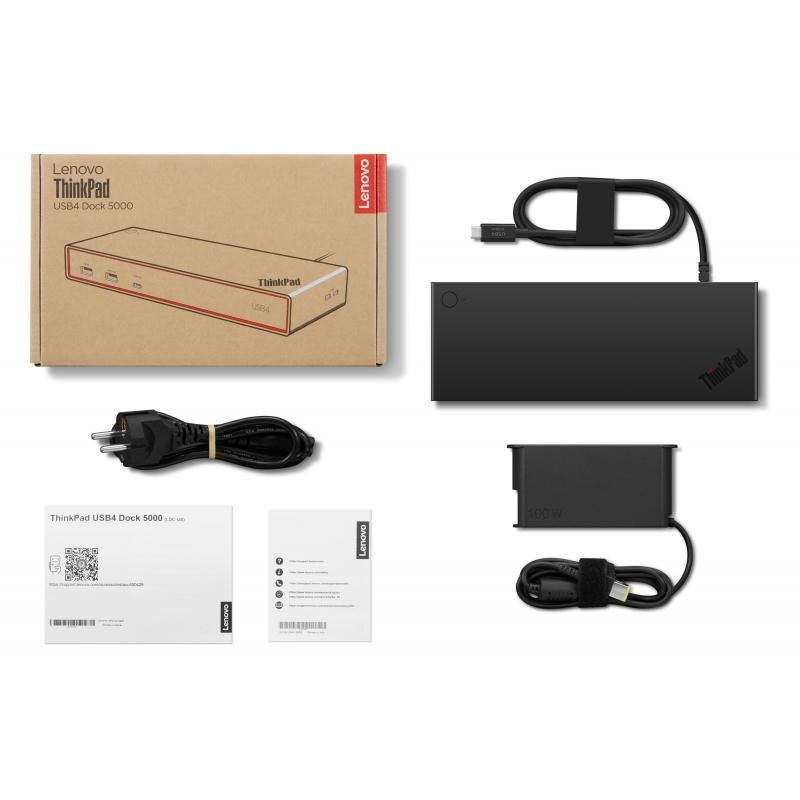 LENOVO ThinkPad USB4 Dock 5000 - 100W EU LENOVO ThinkPad USB4 Dock 5000 - 100W EU